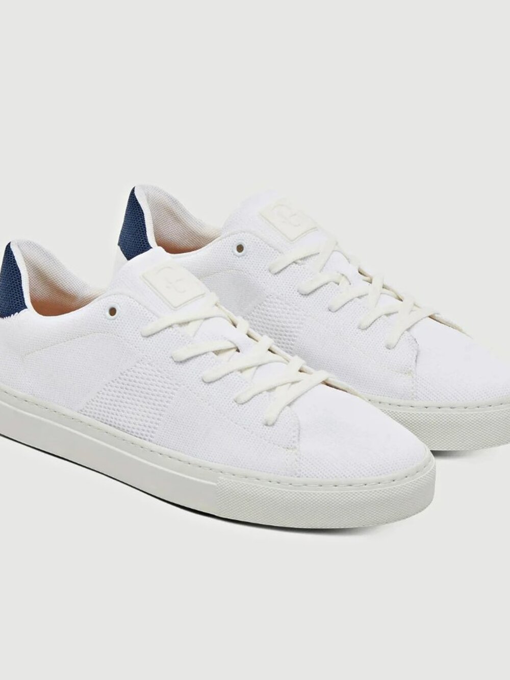 GREATS Men's Royale Knit Lace Up Sneakers White Navy Size 10 (MSRP $179)